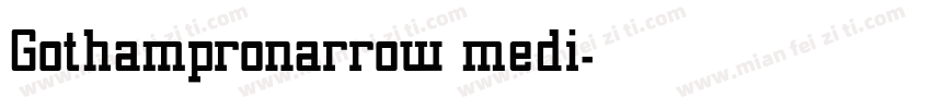 Gothampronarrow medi字体转换